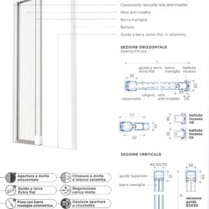 Zanzariera laterale a incasso